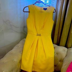 Tahari dress canary yellow